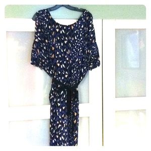 Trina Turk blue cheetah print dress